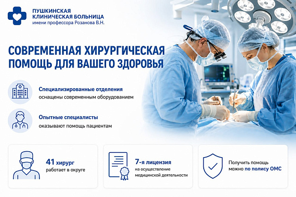 🤩 В Пушкинской клинической больнице имени профессора Розанова В.Н. созданы все условия для оказания квалифицированной хирургической помощи. Здесь работают специализированные отделения, оснащенные с…