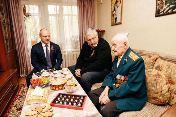 Поздравление ветерана ВОВ